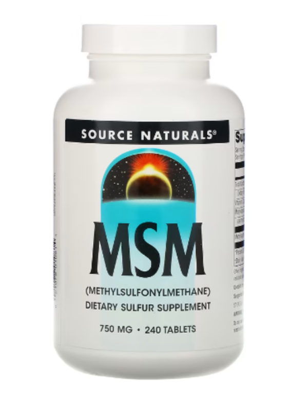 Source Naturals, MSM (Methylsulfonylmethane), 750 mg, 240 Tablets