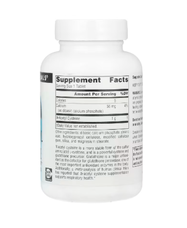 Source Naturals, N-Acetyl Cysteine, 1,000 mg, 60 Tablets