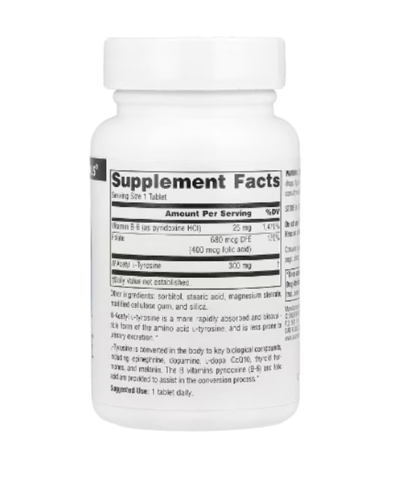Source Naturals, N-Acetyl L-Tyrosine, 300 mg, 60 Tablets