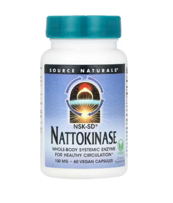 Source Naturals, Nattokinase, 100 mg, 60 Vegan Capsules