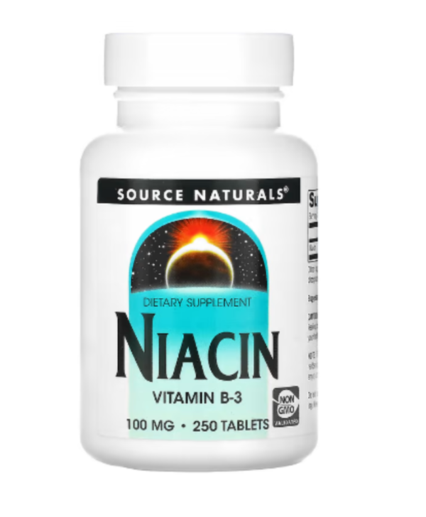 Source Naturals, Niacin, 100 mg, 250 Tablets