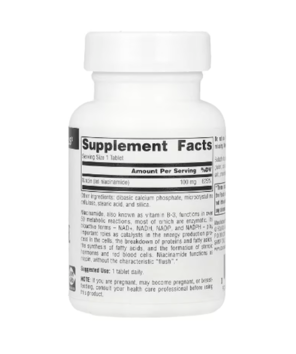 Source Naturals, Niacinamide B-3, 100 mg, 100 Tablets
