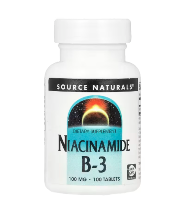 Source Naturals, Niacinamide B-3, 100 mg, 100 Tablets