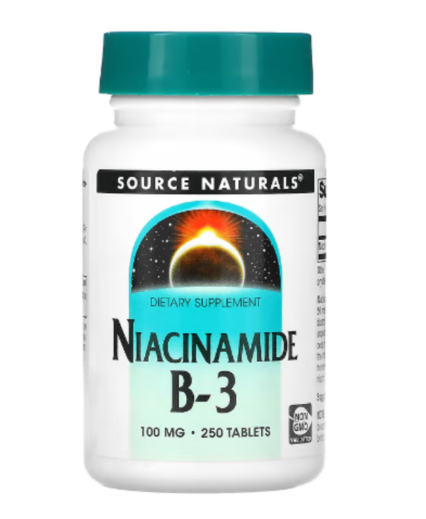 Source Naturals, Niacinamide B-3, 100 mg, 250 Tablets