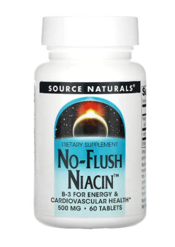 Source Naturals, No-Flush Niacin, 500 mg, 60 Tablets