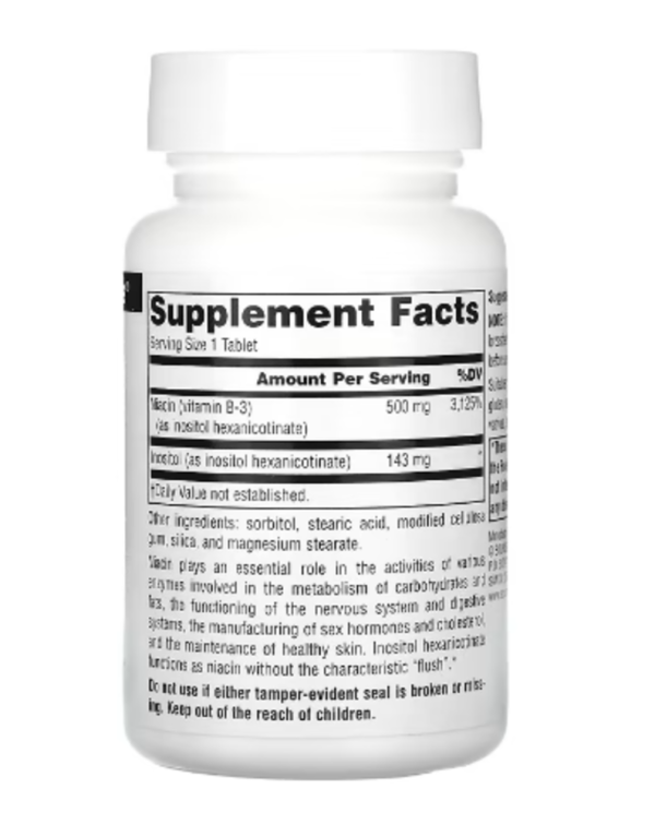Source Naturals, No-Flush Niacin, 500 mg, 60 Tablets