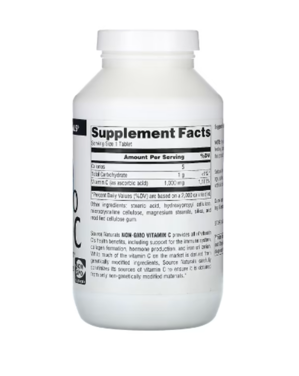 Source Naturals, Non-GMO Vitamin C, 1,000 mg, 240 Tablets