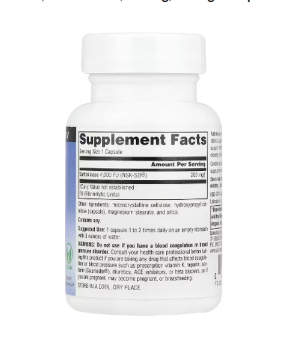 Source Naturals, NSK-SD®, Nattokinase, 200 mg, 30 Vegan Capsules