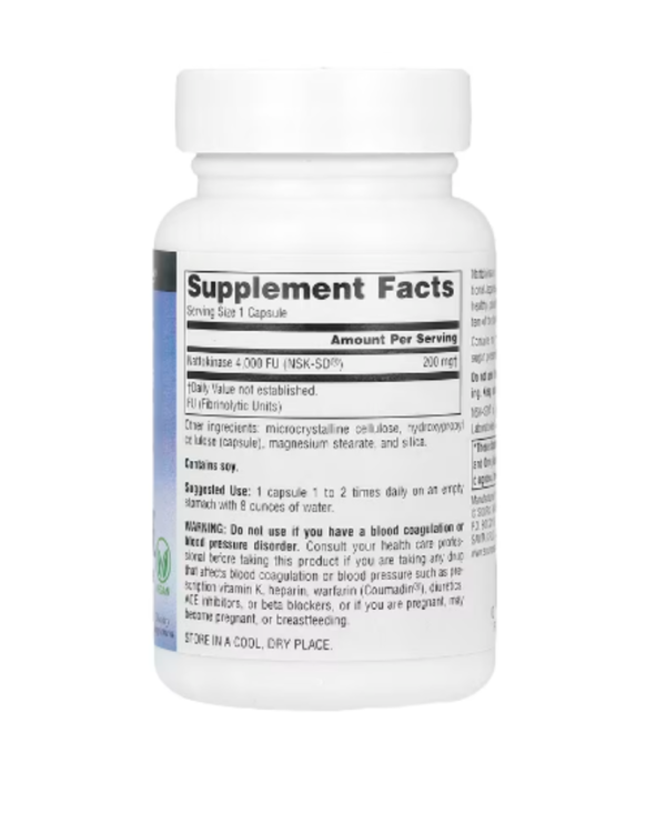 Source Naturals, NSK-SD®, Nattokinase , 200 mg, 60 Vegan Capsules