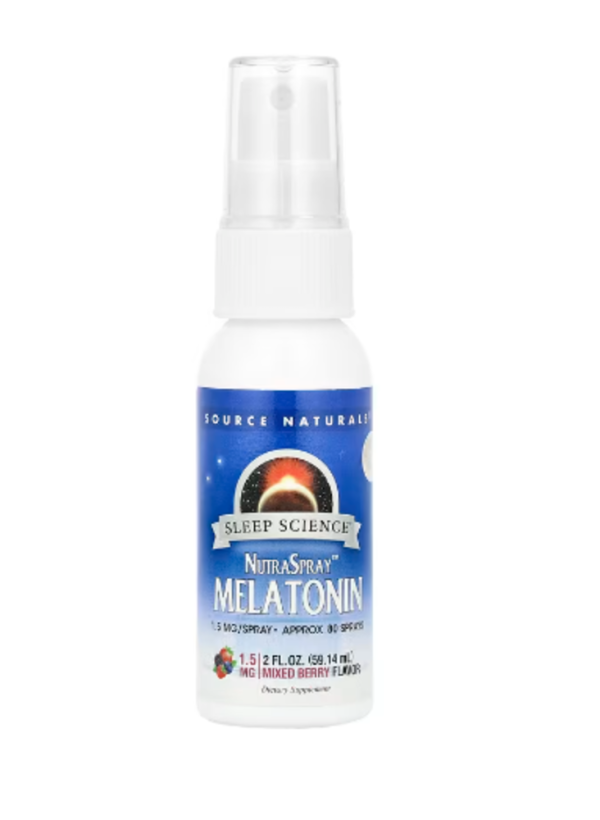 Source Naturals, NutraSpray™ Melatonin, Mixed Berry, 4.5 mg, 2 fl oz (59.14 ml), 1.5 mg (per Spray)