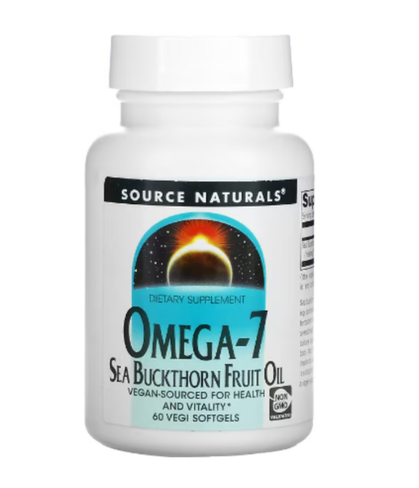 Source Naturals, Omega-7, Seabuckthorn Fruit Oil, 60 Vegi Softgels