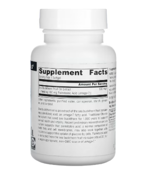 Source Naturals, Omega-7, Seabuckthorn Fruit Oil, 60 Vegi Softgels