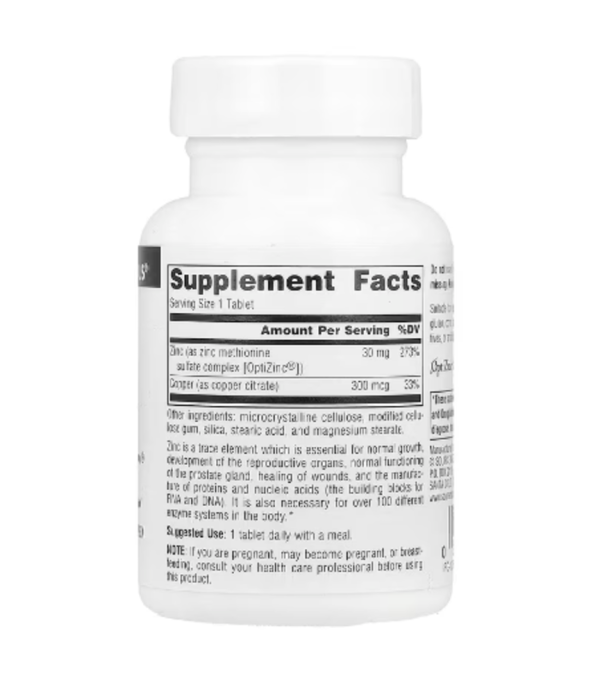 Source Naturals, OptiZinc®, 60 Tablets