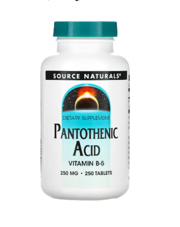 Source Naturals, Pantothenic Acid, 250 mg, 250 Tablets
