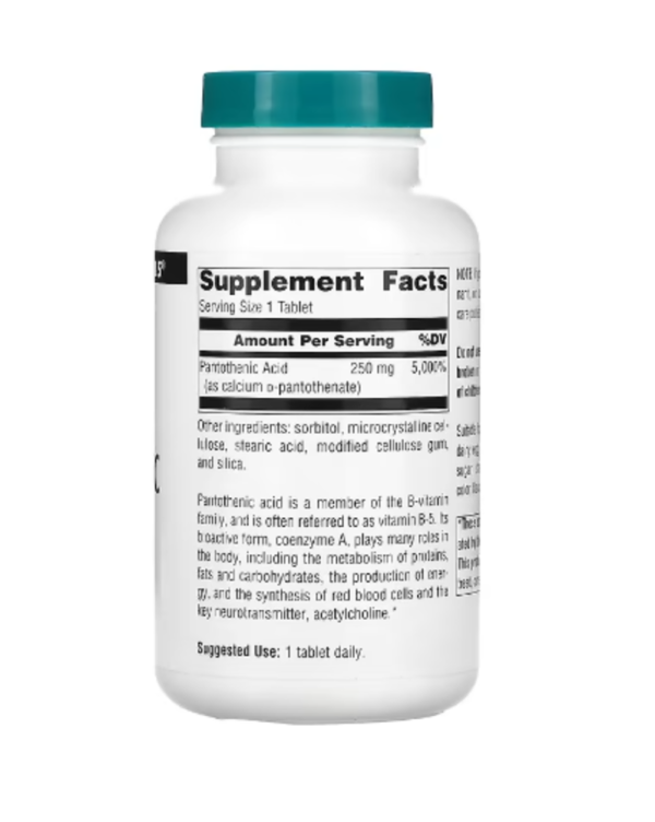 Source Naturals, Pantothenic Acid, 250 mg, 250 Tablets