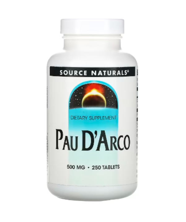 Source Naturals, Pau D'Arco, 500 mg, 250 Tablets (250 mg per Tablet)