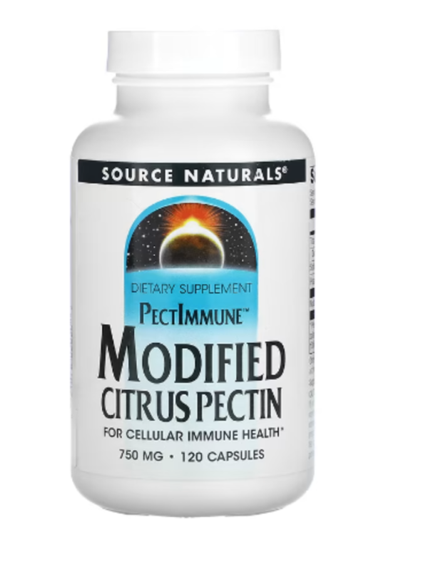 Source Naturals, PectImmune, Modified Citrus Pectin, 750 mg, 120 Capsules (187 mg per Capsule)