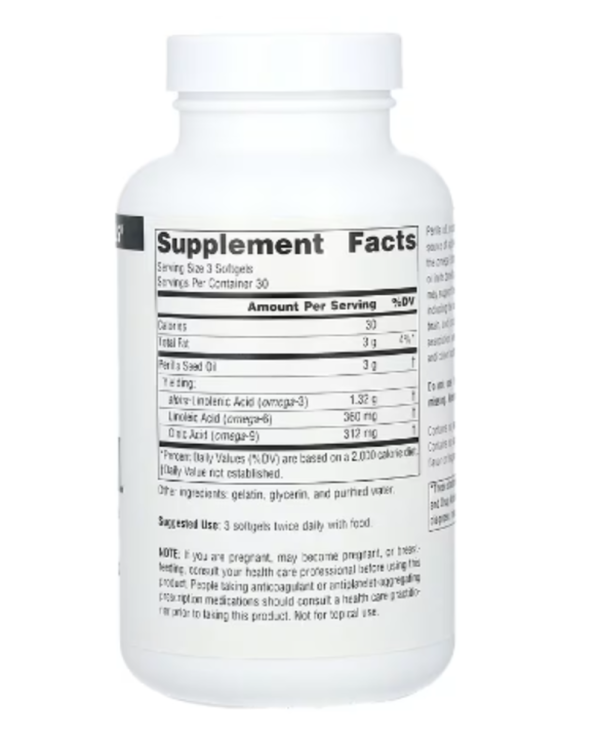 Source Naturals, Perilla Oil, 1,000 mg, 90 Softgels (333 mg per Softgel)
