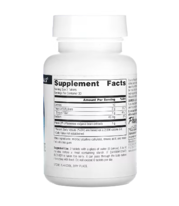 Source Naturals, Phase 2 Carbohydrate Blocker, 500 mg, 60 Tablets