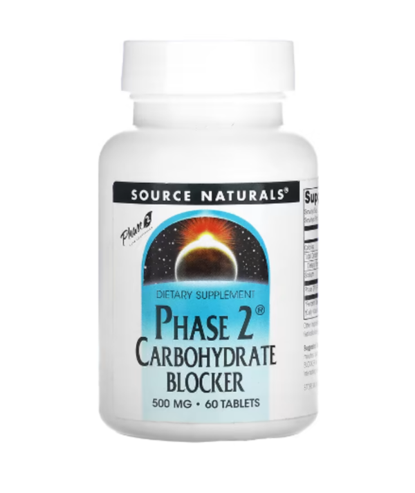 Source Naturals, Phase 2 Carbohydrate Blocker, 500 mg, 60 Tablets