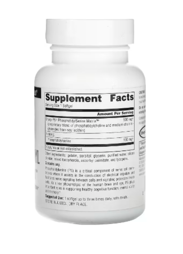 Source Naturals, Phosphatidyl Serine Matrix, 500 mg, 60 Softgels