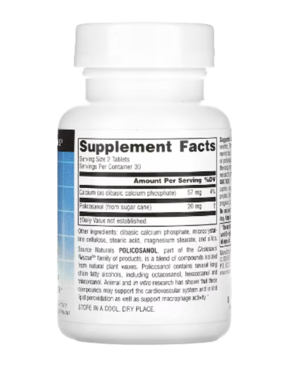 Source Naturals, Policosanol, 10 mg, 60 Tablets