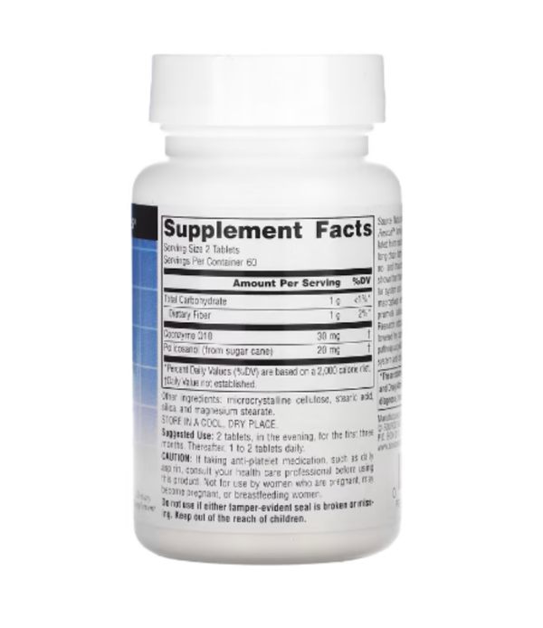 Source Naturals, Policosanol With Coenzyme Q10, 10 mg, 120 Tablets