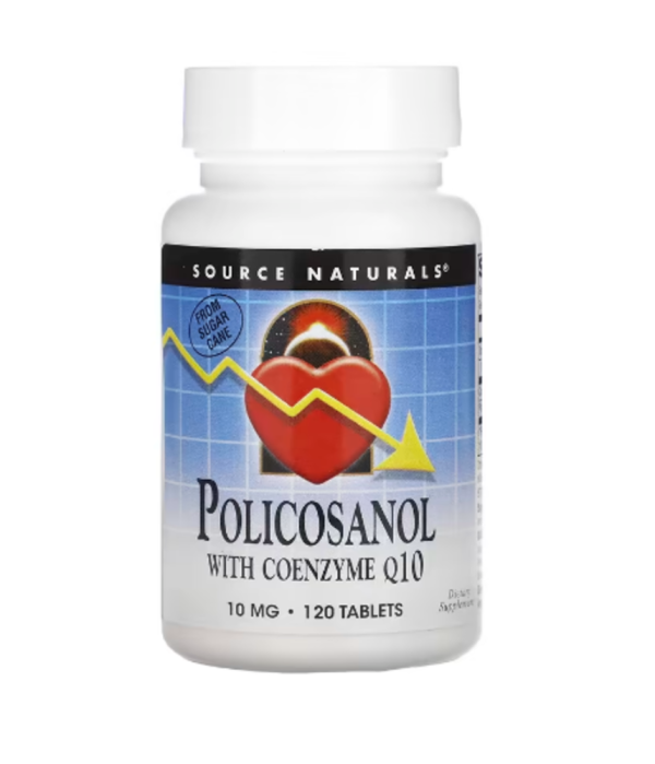 Source Naturals, Policosanol With Coenzyme Q10, 10 mg, 120 Tablets