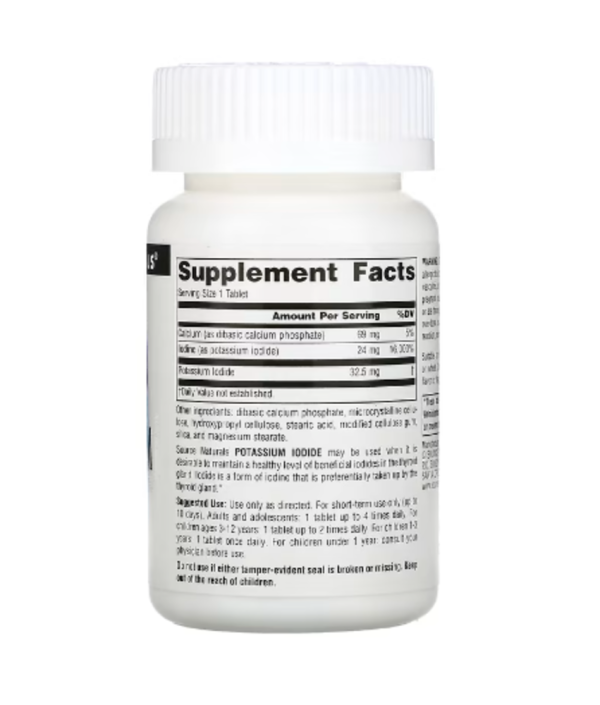 Source Naturals, Potassium Iodide, 32.5 mg, 120 Tablets