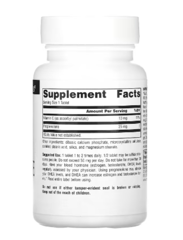 Source Naturals, Pregnenolone, 25 mg, 120 Tablets