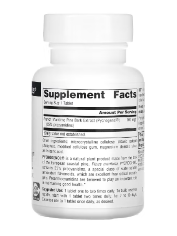 Source Naturals, Pycnogenol, 100 mg, 60 Tablets