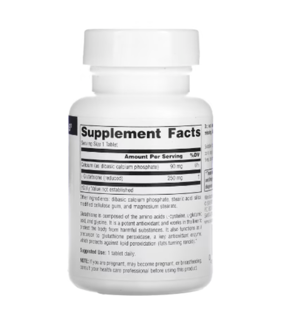 Source Naturals, Reduced Glutathione, 250 mg, 60 Tablets