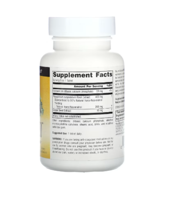 Source Naturals, Resveratrol 200™, 200 mg, 60 Tablets