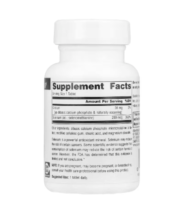 Source Naturals, Selenium, Yeast Free, 200 mcg, 60 Tablets
