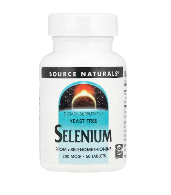 Source Naturals, Selenium, Yeast Free, 200 mcg, 60 Tablets