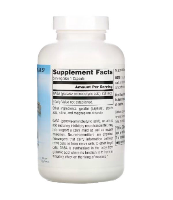 Source Naturals, Serene Science, GABA Calm Mind, 750 mg, 180 Capsules