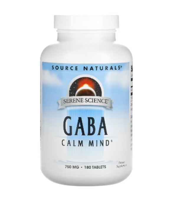 Source Naturals, Serene Science, GABA Calm Mind, 750 mg, 180 Tablets