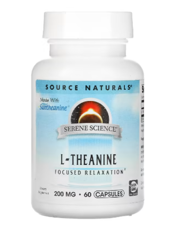Source Naturals, Serene Science, L-Theanine, 200 mg, 60 Capsules