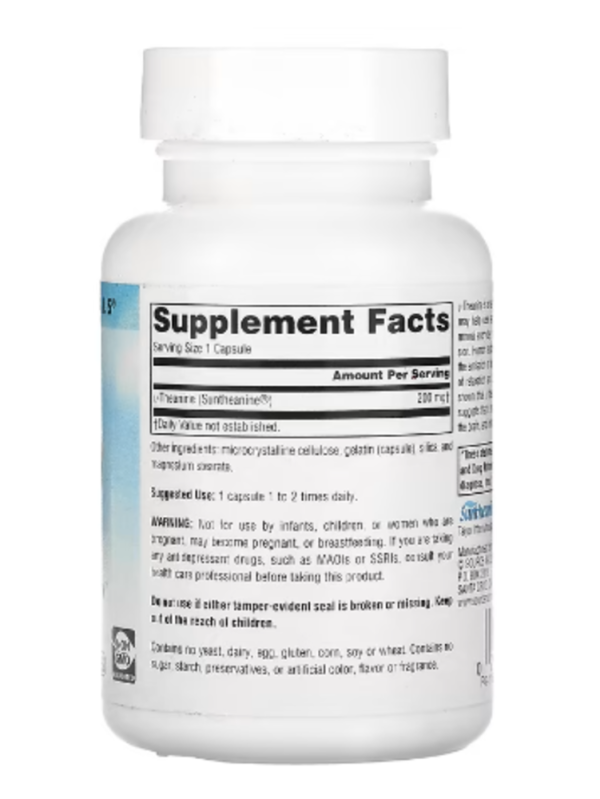 Source Naturals, Serene Science, L-Theanine, 200 mg, 60 Capsules