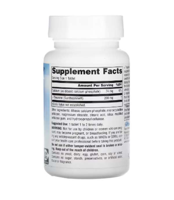 Source Naturals, Serene Science, L-Theanine, 200 mg, 60 Tablets