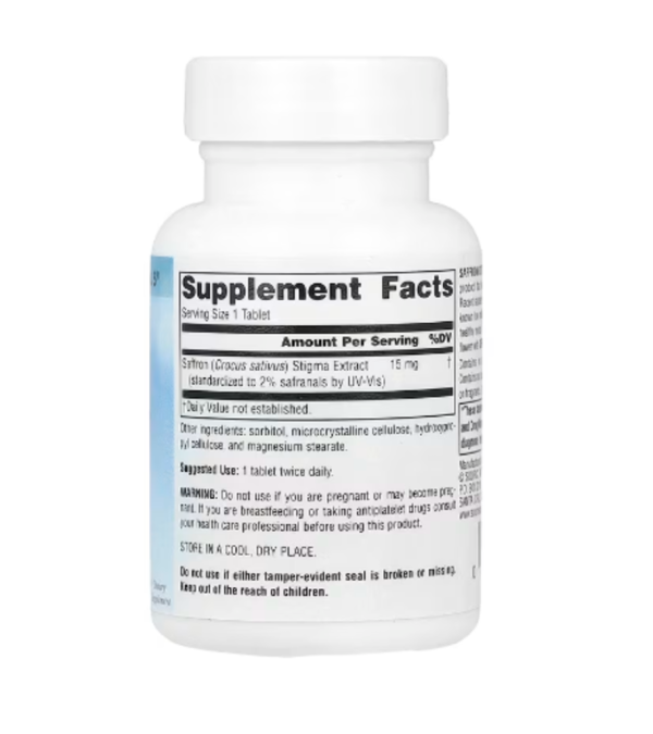 Source Naturals, Serene Science®, Saffron Extract, 15 mg, 60 Tablets