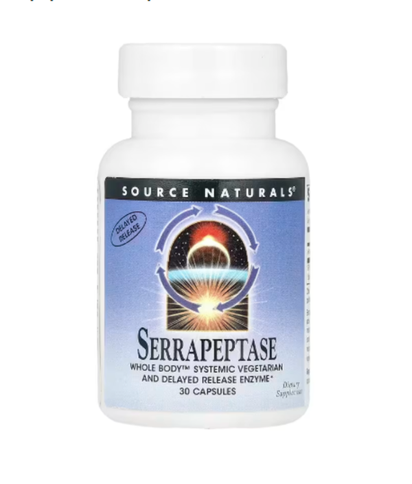 Source Naturals, Serrapeptase, 30 Capsule