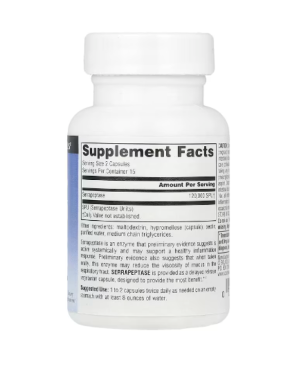 Source Naturals, Serrapeptase, 30 Capsule