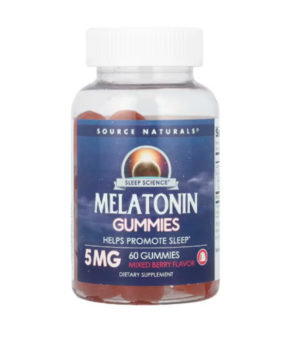Source Naturals, Sleep Science®, Melatonin Gummies, Mixed Berry, 5 mg, 60 Gummies