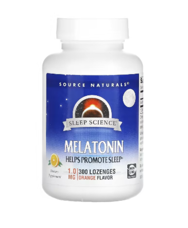 Source Naturals, Sleep Science, Melatonin, Orange, 1 mg, 300 Lozenges