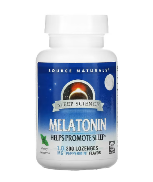 Source Naturals, Sleep Science, Melatonin, Peppermint, 1 mg, 300 Lozenges