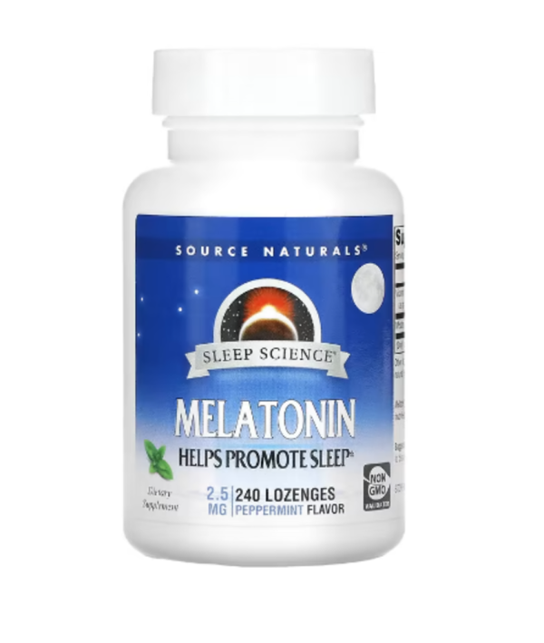 Source Naturals, Sleep Science, Melatonin, Peppermint, 2.5 mg, 240 Lozenges