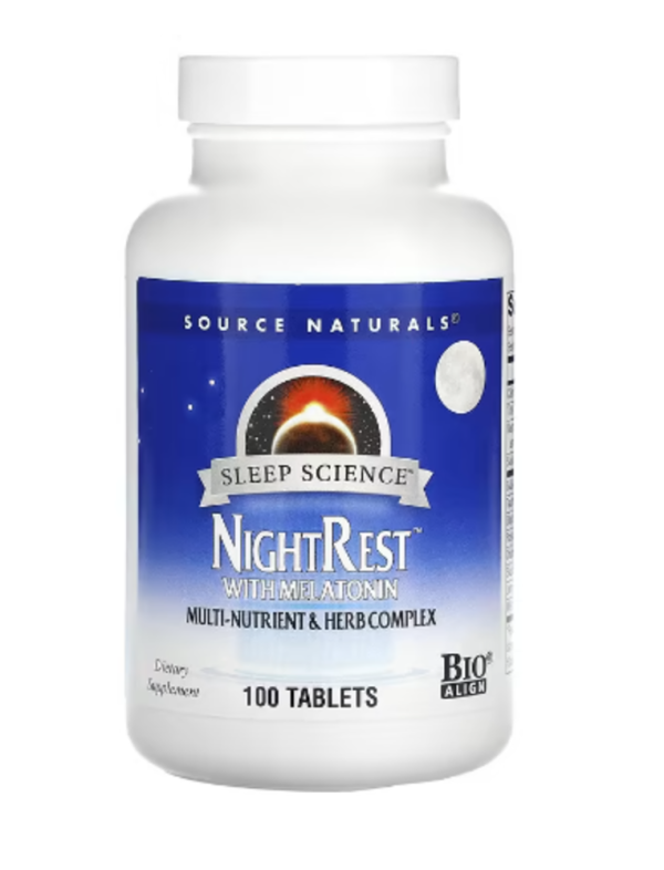 Source Naturals, Sleep Science, NightRest with Melatonin, 100 Tablets