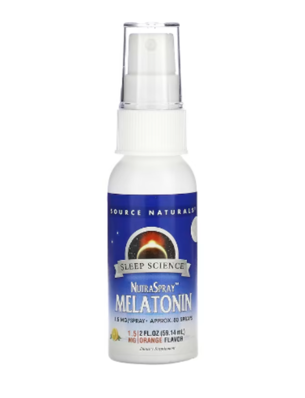 Source Naturals, Sleep Science, NutraSpray Melatonin, Orange, 1.5 mg, 2 fl oz (59.14 ml)