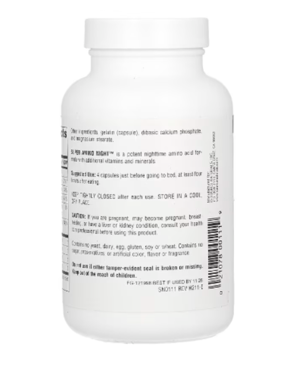 Source Naturals, Super Amino Night, 120 Capsules